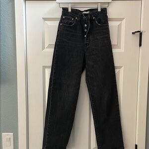 Levi Strauss Ribcage Straight Ankle Jeans